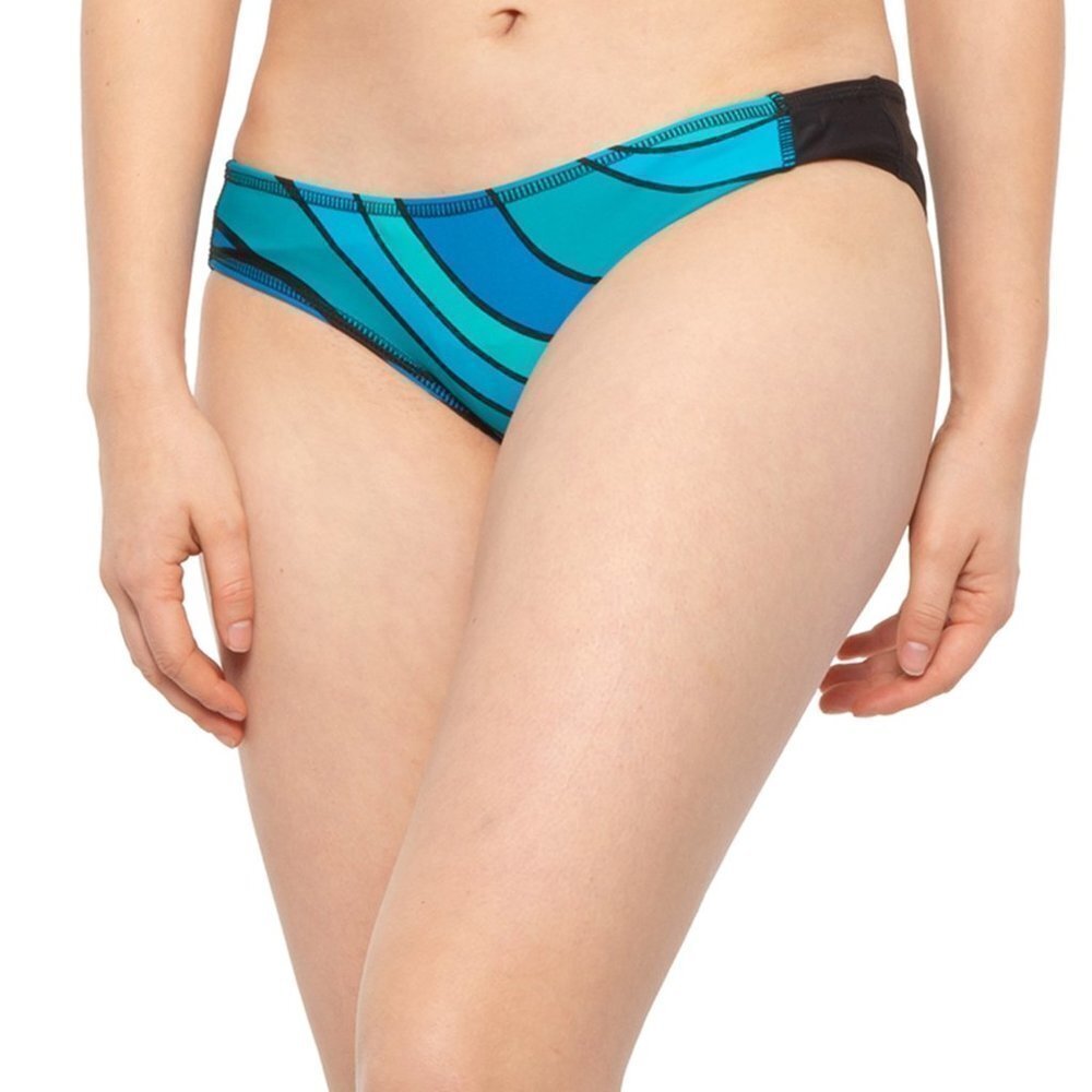 Spyder Wave Print Hipster Bikini Bottoms Women's XL Blue Black NEW